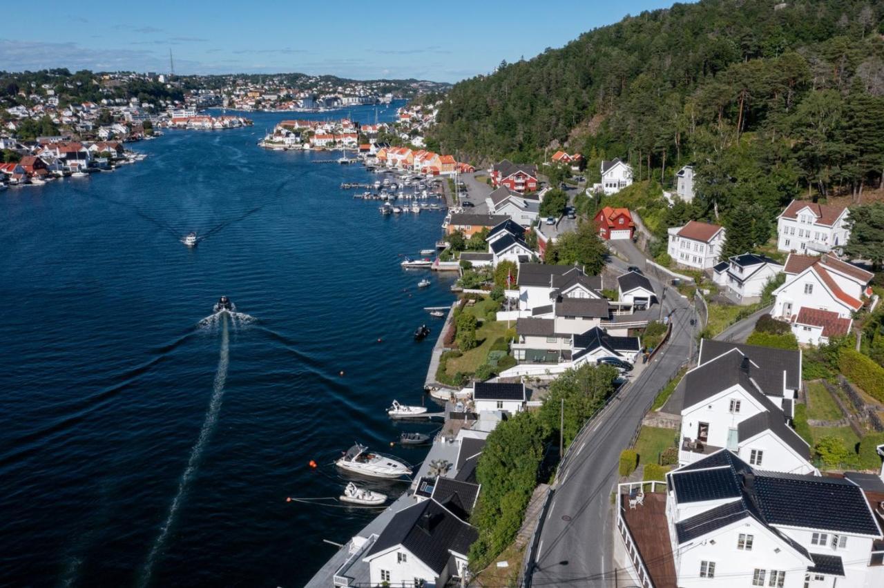 Luxurious Boathouse With Private Dock In The Best Location In Arendal Exterior foto