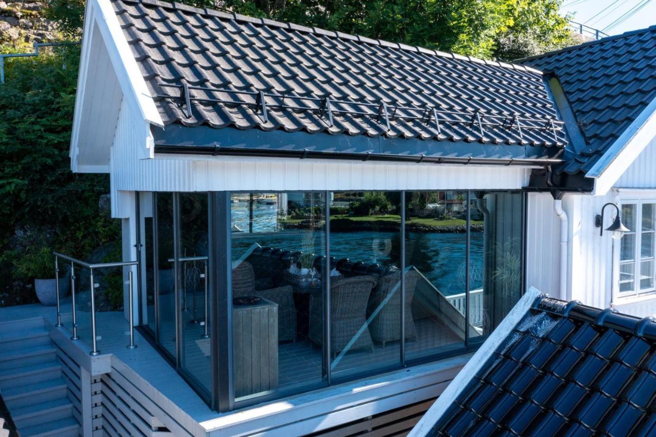 Luxurious Boathouse With Private Dock In The Best Location In Arendal Exterior foto